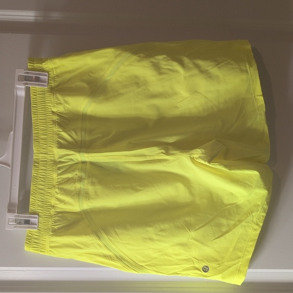 Lululemon pace breaker shorts. Highlighter yellow. Medium - Picture 4 of 4